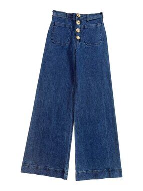 FLANNEL Smith High Rise Flare Jean in Blue Denim Size 1/S